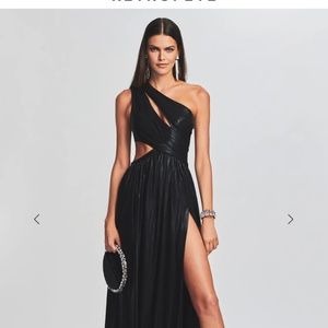 Jolene Black One Shoulder Maxi Dress